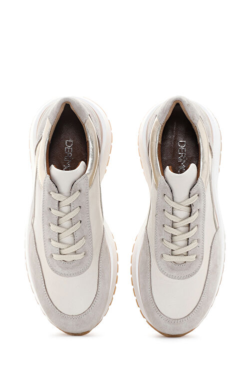 Derimod Siyah-Gri Kadın Deri Sneaker 24WFD370414 - Görsel 9