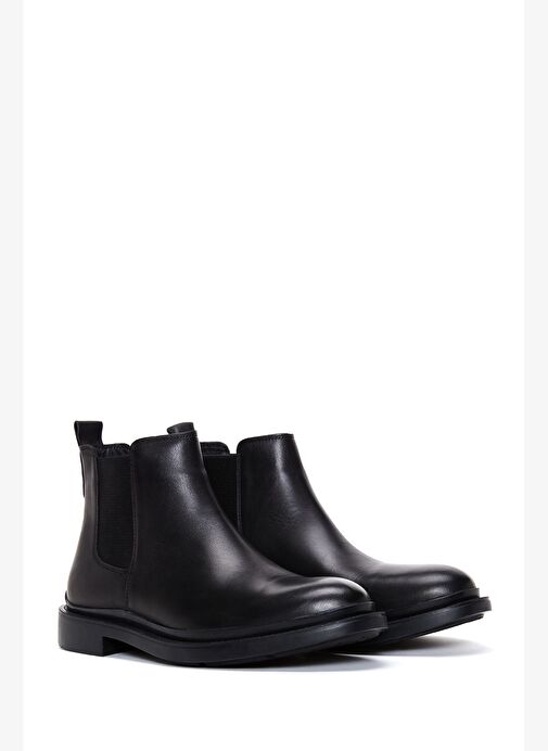 Erkek Siyah Deri Chelsea Bot 25WFD640018 - Görsel 5