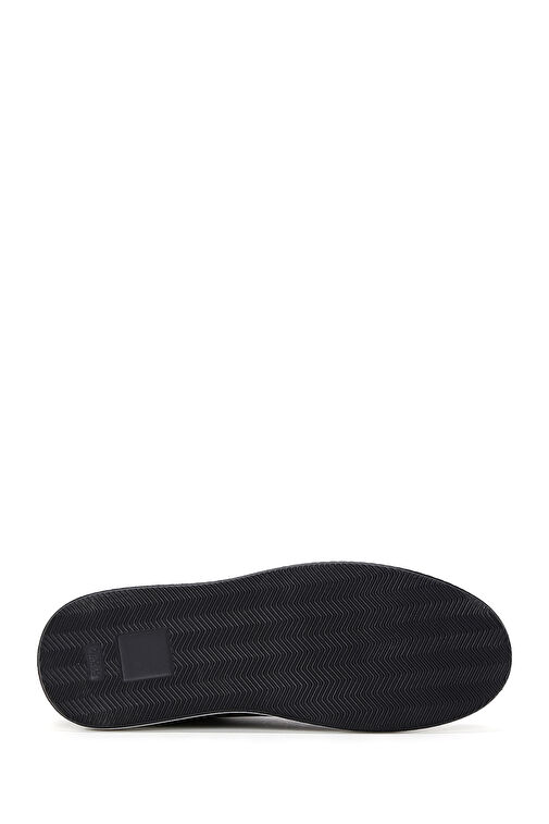 Erkek Siyah Bağcıklı Deri Sneaker 24WFD640718 - Görsel 5