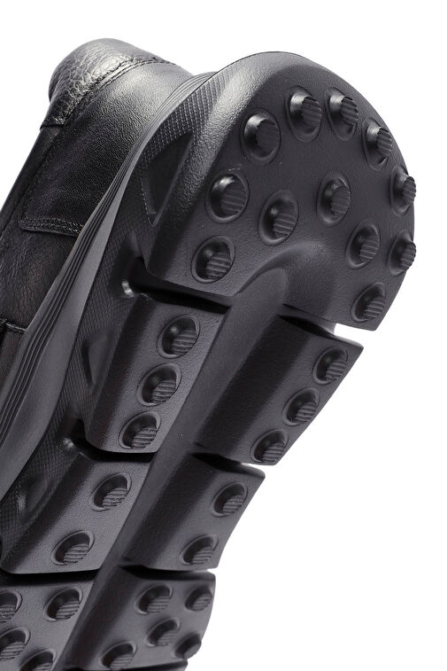 Erkek Siyah Bantlı Deri Sneaker 24WFD640914 - Görsel 9