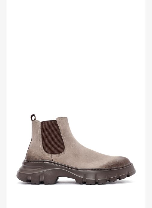 Erkek Bej Nubuk Deri Chelsea Bot 25WFD6416V3 - Görsel 2