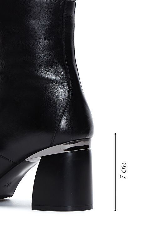 Derimod Derimod Kadın Siyah Fermuarlı Kalın Topuklu Deri Bot 24WFD131418 | Boyner Siyah - 3. görsel