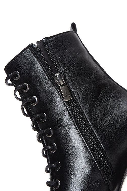 Derimod Derimod Kadın Siyah Fermuarlı Kalın Topuklu Deri Bot 24WFD131418 | Boyner Siyah - 9. görsel