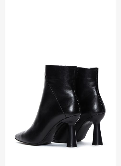 Kadın Siyah Fermuarlı İnce Topuklu Deri Bot 25WFD130718 - Görsel 8