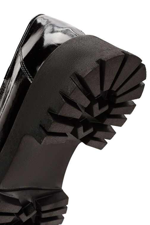 Derimod Siyah Kadın Rugan Loafer 24WFD184016 - Görsel 9