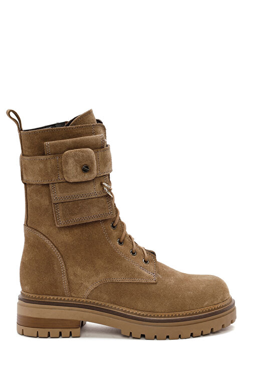 Derimod Derimod Kadın Taba Fermuarlı Süet Deri Postal Bot 24WFD185710 | Boyner Taba - 2. görsel