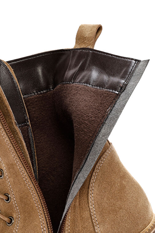 Derimod Derimod Kadın Taba Fermuarlı Süet Deri Postal Bot 24WFD185710 | Boyner Taba - 4. görsel