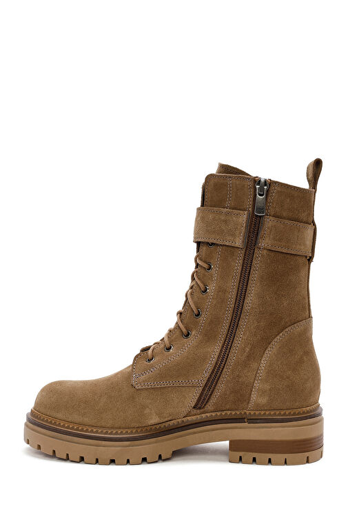 Derimod Derimod Kadın Taba Fermuarlı Süet Deri Postal Bot 24WFD185710 | Boyner Taba - 5. görsel