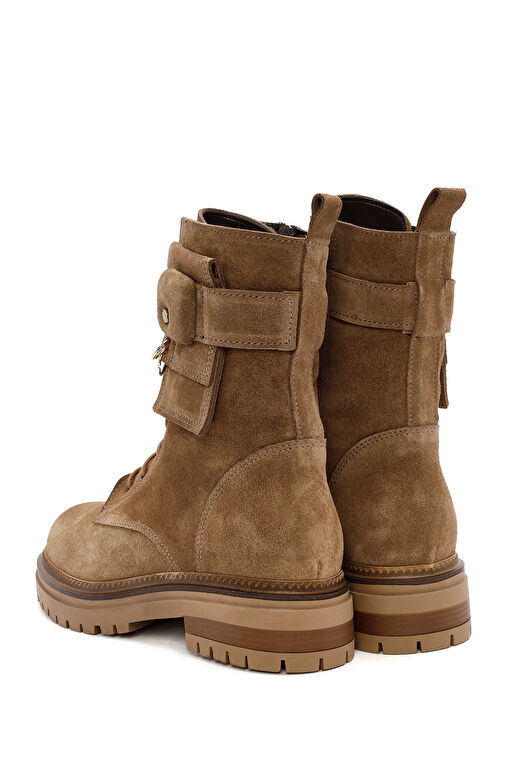 Derimod Derimod Kadın Taba Fermuarlı Süet Deri Postal Bot 24WFD185710 | Boyner Taba - 8. görsel