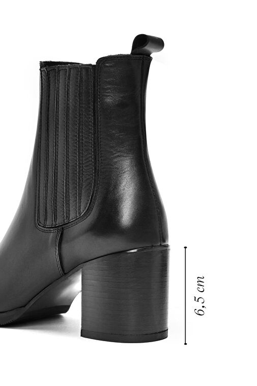 Derimod Derimod Kadın Siyah Kalın Topuklu Deri Chelsea Bot 24WFD186418 | Boyner Siyah - 3. görsel