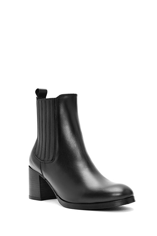 Derimod Derimod Kadın Siyah Kalın Topuklu Deri Chelsea Bot 24WFD186418 | Boyner Siyah - 9. görsel