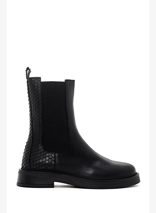 Kadın Siyah Deri Chelsea Bot 25WFD200414 - Görsel 2