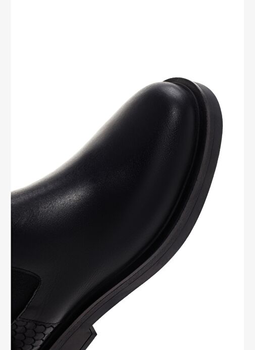 Kadın Siyah Deri Chelsea Bot 25WFD200414 - Görsel 9