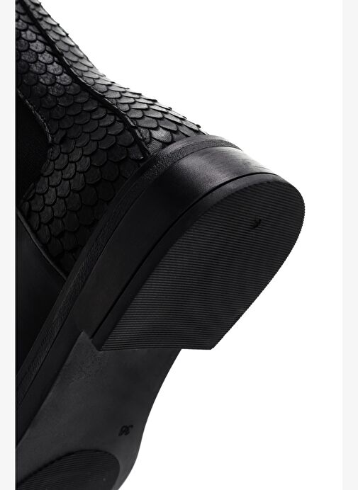 Kadın Siyah Deri Chelsea Bot 25WFD200414 - Görsel 8