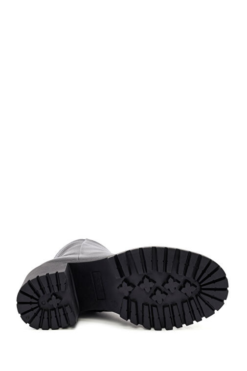 Derimod Derimod Kadın Siyah Topuklu Fermuarlı Deri Bot 24WFD2022FT | Boyner Siyah - 7. görsel