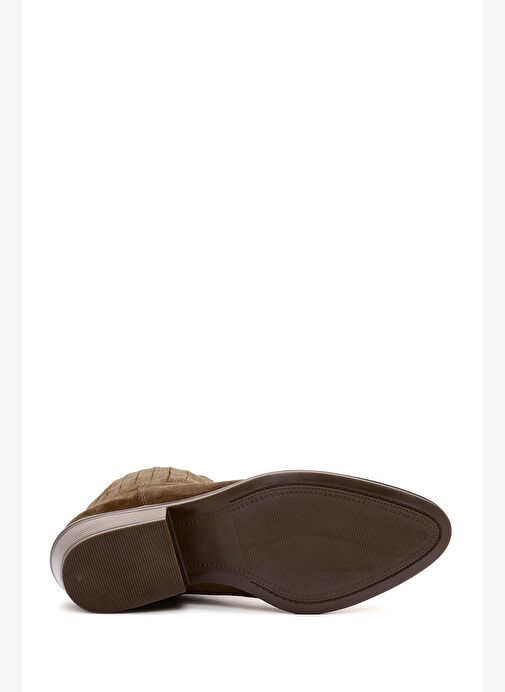 Kadın Taba Süet Deri Kovboy Bot 25WFD200510 - Görsel 6