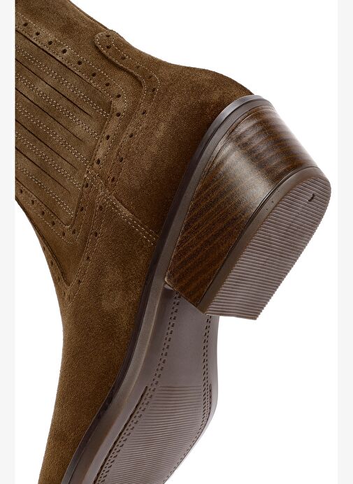 Kadın Taba Süet Deri Kovboy Bot 25WFD200510 - Görsel 9