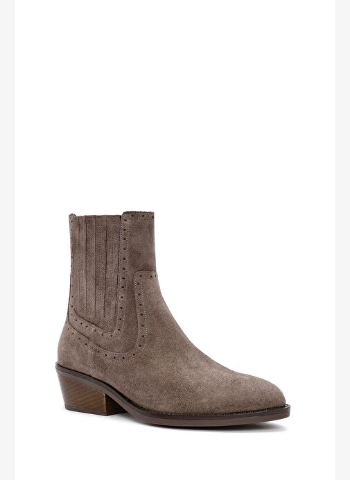 Kadın Vizon Süet Deri Kovboy Bot 25WFD200510 - Görsel 8