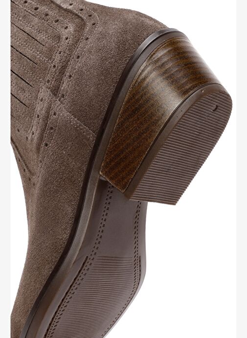 Kadın Vizon Süet Deri Kovboy Bot 25WFD200510 - Görsel 9