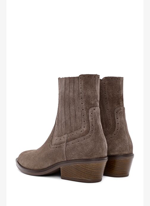 Kadın Vizon Süet Deri Kovboy Bot 25WFD200510 - Görsel 7