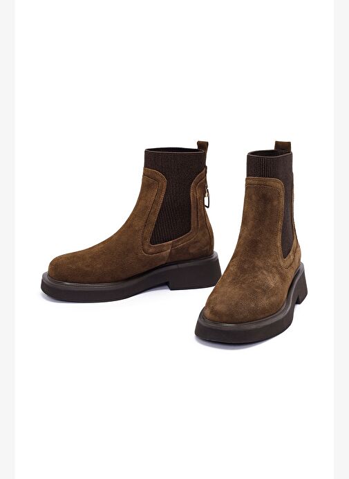 Kadın Taba Süet Deri Chelsea Bot 25WFD200310 - Görsel 4