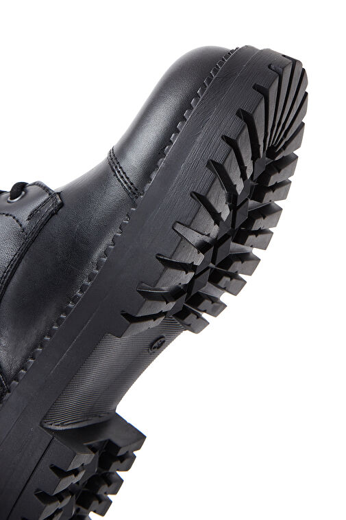 Derimod Derimod Kadın Siyah Fermuarlı Deri Postal Bot 24WFD510218 | Boyner Siyah - 9. görsel