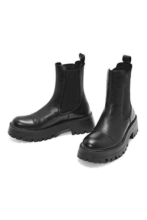 Derimod Derimod Kadın Siyah Deri Chelsea Bot 24WFD510418 | Boyner Siyah - 4. görsel