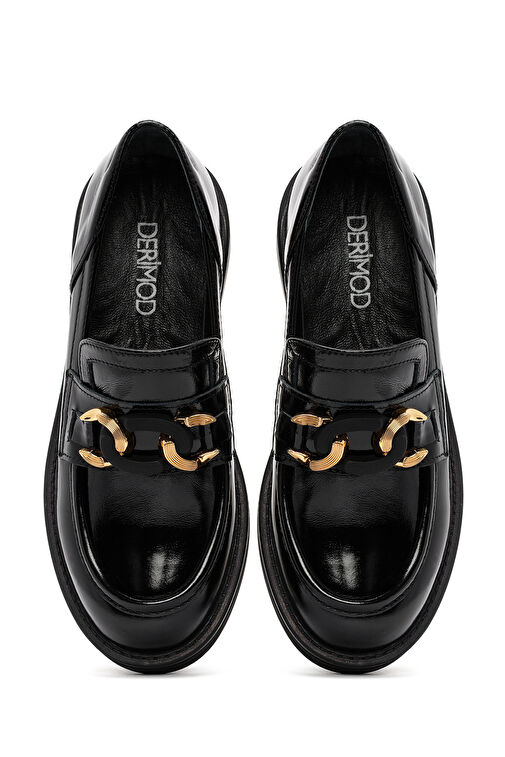 Derimod Derimod Siyah Kadın Rugan Loafer 24WFD511716 | Boyner Siyah - 7. görsel