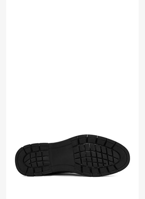 Erkek Siyah Bağcıklı Deri Casual Ayakkabı 25WFD691918 - Görsel 5