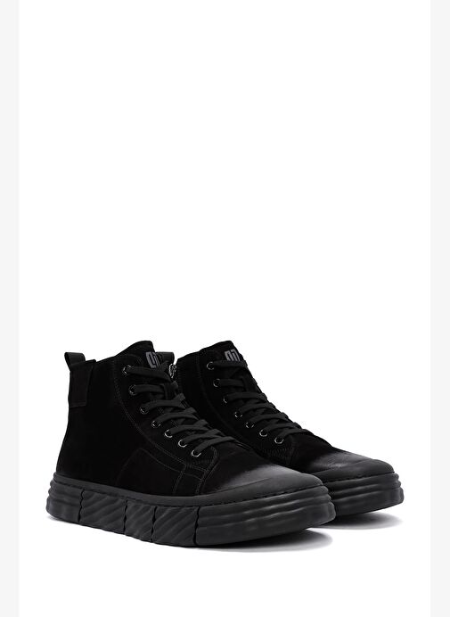 Erkek Siyah Fermuarlı Nubuk Spor Bot 25WFD6920V3 - Görsel 5