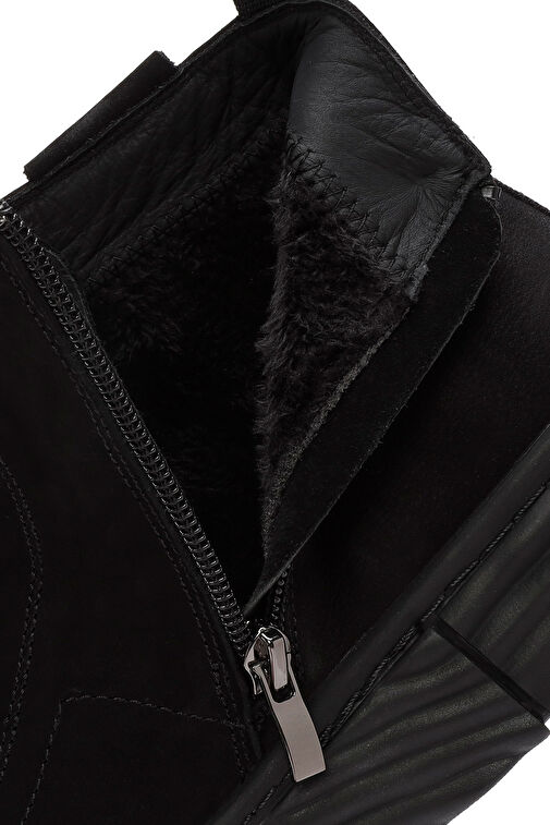 Derimod Derimod Erkek Siyah Fermuarlı Nubuk Bilekli Sneaker 24WFD6920V3 | Boyner Siyah - 9. görsel