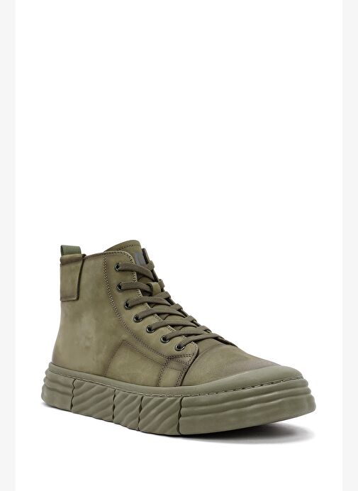 Erkek Haki Fermuarlı Nubuk Spor Bot 25WFD6920V3 - Görsel 8