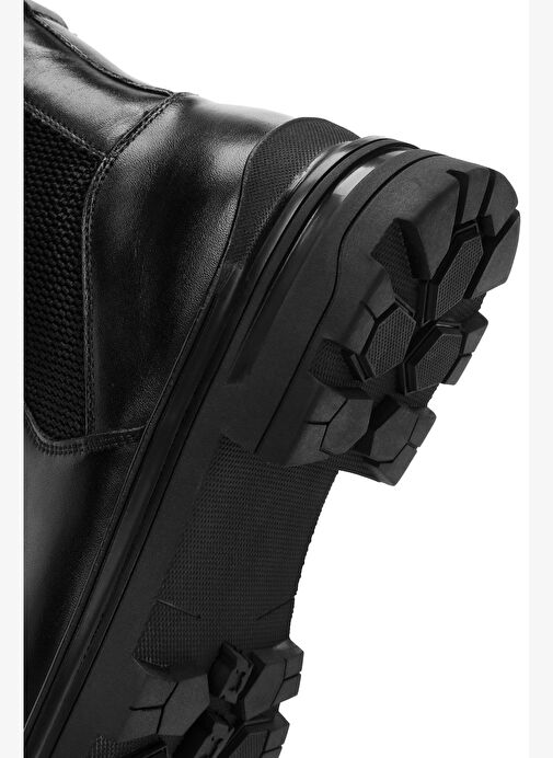 Erkek Siyah Deri Chelsea Bot 25WFD692818 - Görsel 9