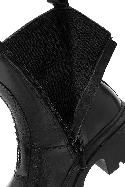 Derimod Derimod Kadın Siyah Çift Fermuarlı Deri Bot 24WFD420818 | Boyner Siyah - 3. görsel