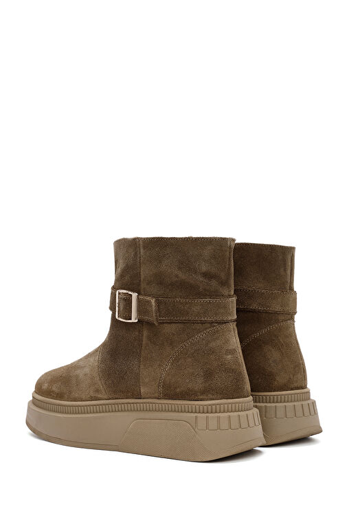 Kadın Kahverengi Kalın Tabanlı Süet Deri Bot 24WFD421010 - Görsel 8