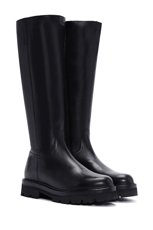 Derimod Derimod Kadın Siyah Fermuarlı Deri Çizme 24WFD2807FT Bot | Boyner Siyah - 6. görsel