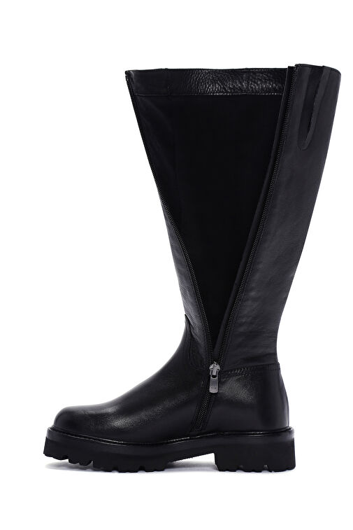 Derimod Derimod Kadın Siyah Fermuarlı Deri Çizme 24WFD2807FT Bot | Boyner Siyah - 9. görsel