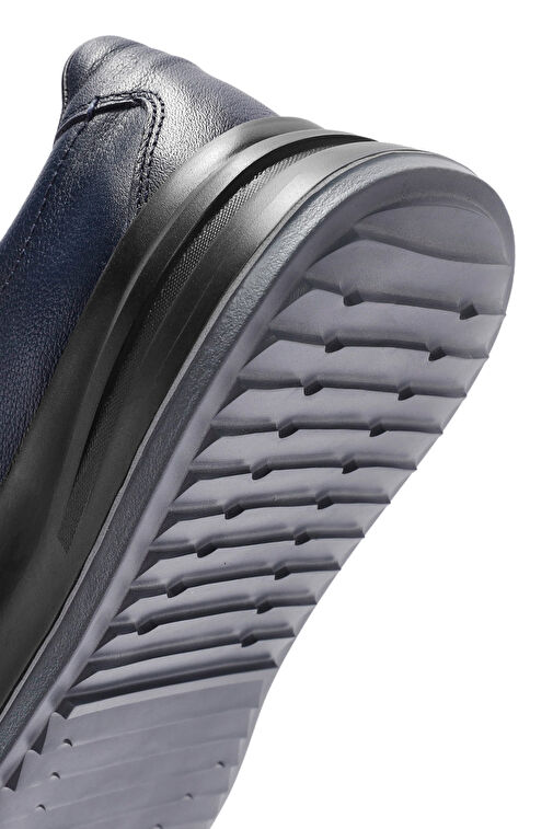 Erkek Lacivert Bağcıklı Deri Sneaker 24WFD6110FT - Görsel 9