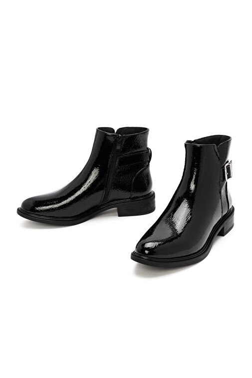 Kadın Siyah Fermuarlı Rugan Bot 24WFE401516 - Görsel 4