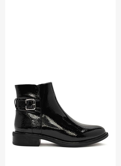 Kadın Siyah Fermuarlı Rugan Bot 25WFE400316 - Görsel 2