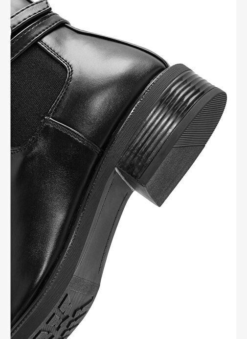 Kadın Siyah Fermuarlı Tokalı Bot 25WFE400418 - Görsel 9