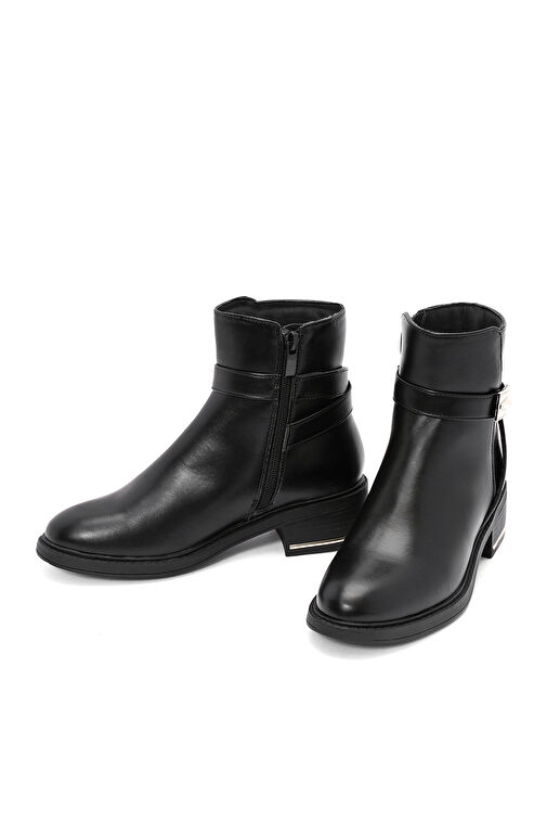 Derimod Derimod Kadın Siyah Fermuarlı Toka Detaylı Bot 24WFE401918 | Boyner Siyah - 4. görsel