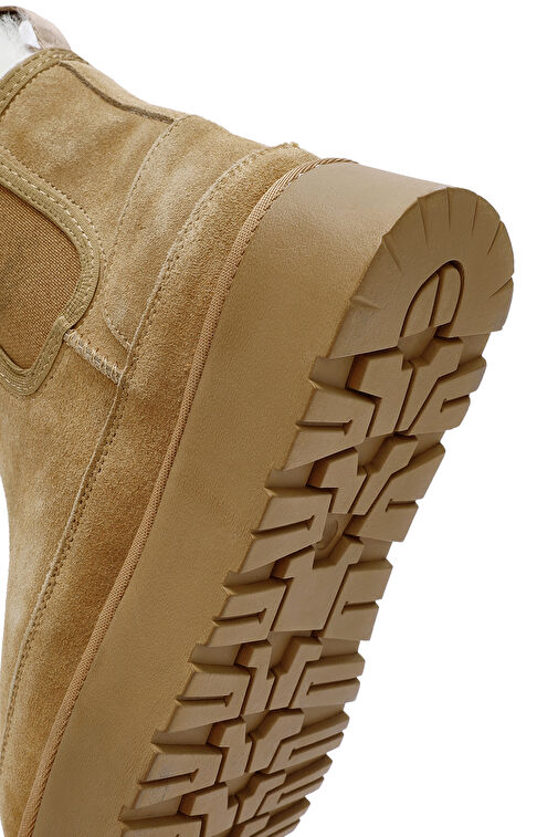 Derimod Derimod Kadın Taba Kalın Tabanlı Kürklü Süet Deri Bot 24WFD405110 | Boyner Taba - 9. görsel