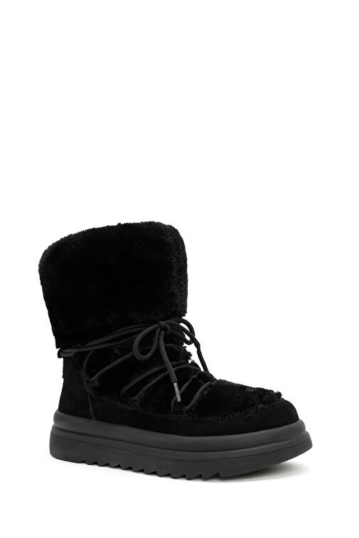 Derimod Derimod Kadın Siyah Kürk Detaylı Deri Bot 24WFD405414 | Boyner Siyah - 8. görsel