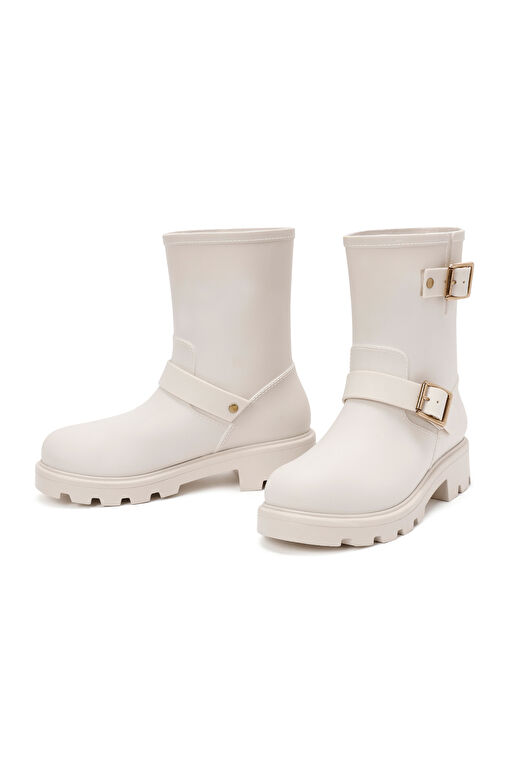 Kadın Krem Toka Detaylı Yağmur Botu 24WFE4751PV - Görsel 4