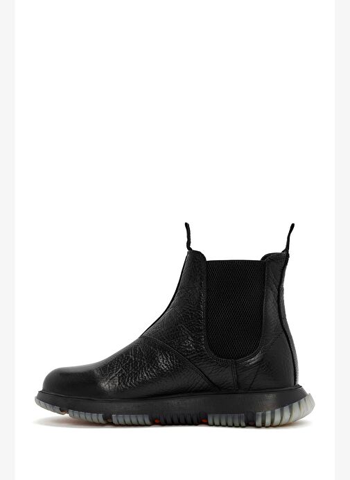 Erkek Siyah Deri Casual Chelsea Bot 25WFD6802FT - Görsel 3