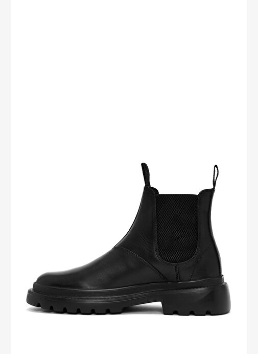 Erkek Siyah Deri Casual Chelsea Bot 25WFD680718 - Görsel 3