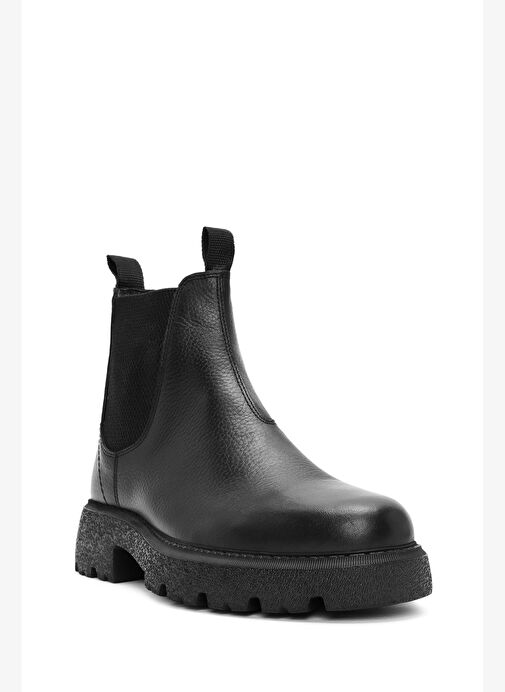 Erkek Siyah Deri Chelsea Bot 25WFD6820FT - Görsel 8