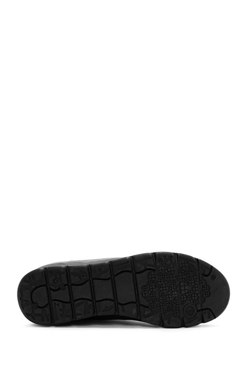 Kadın Siyah Fermuarlı Deri Comfort Bot 24WFD413918 - Görsel 6