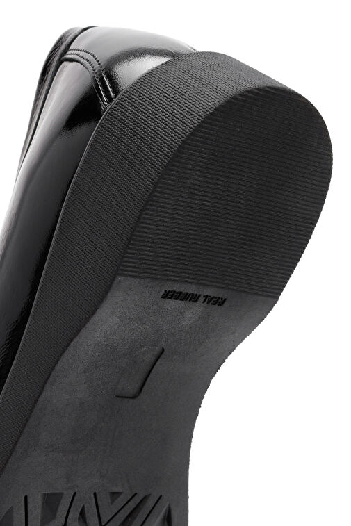 Derimod Siyah Kadın Rugan Loafer 24WFD413316 - Görsel 9